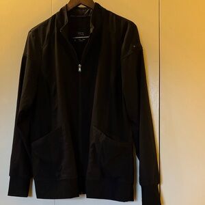Cherokee iFlex Black Zip-Up Scrubs Jacket XL
